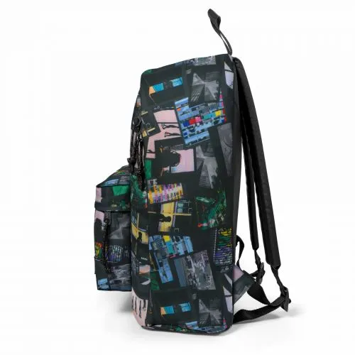 MOCHILA EASTPAK Out Of Office 27 litros con bolsillo ordenador EK767K37 Post District collage fotos negra