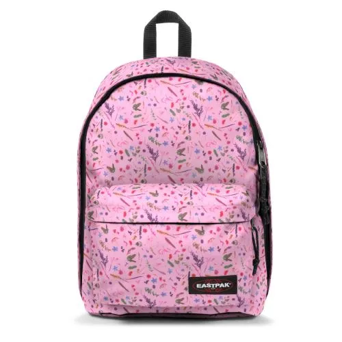 MOCHILA EASTPAK Out Of Office 27 litros con bolsillo ordenador EK767K44 Herbs pink rosa con flores multicolor