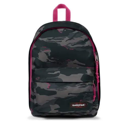 MOCHILA EASTPAK Out Of Office 27 litros con bolsillo ordenador EK767K83+  Outline Scape camuflaje fucsia rosa