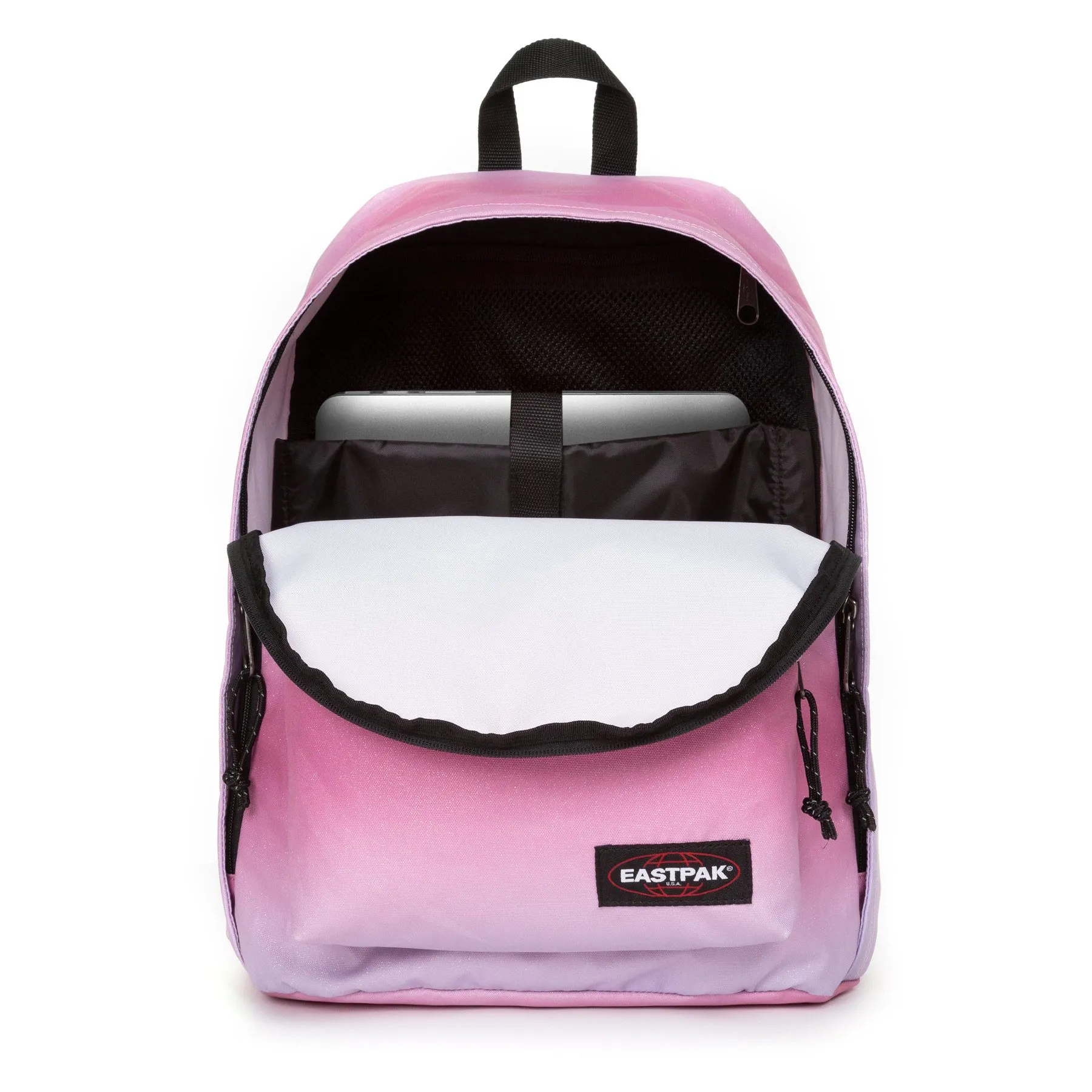 MOCHILA EASTPAK out of office 27 litros con bolsillo portátil EK7674A6 Spark Gradient Lila y rosa degradado