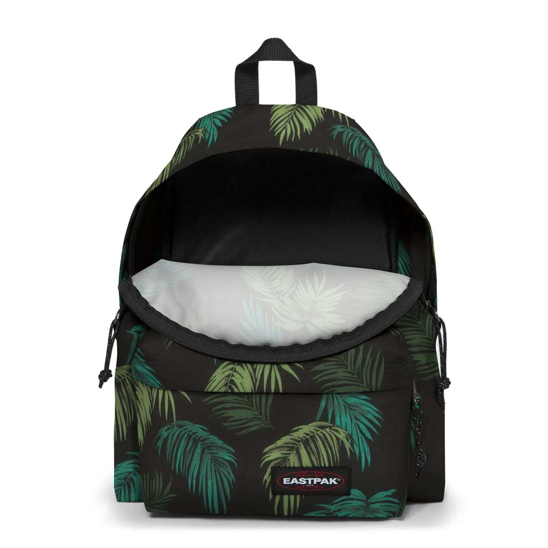 MOCHILA EASTPAK Padded Pak’r® 24 litros EK620 8A2 Brize palm core negra con hojas verdes