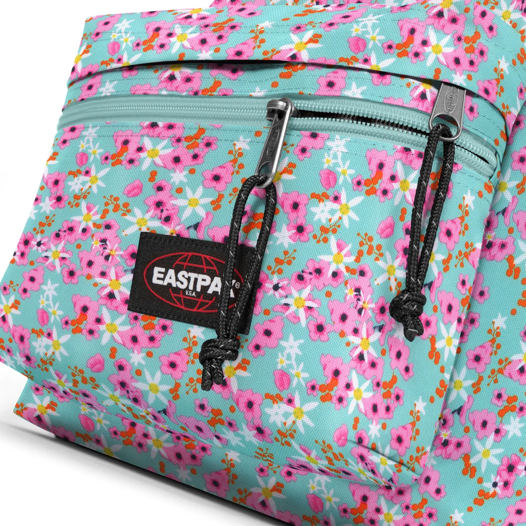 MOCHILA EASTPAK Zippl’R 24 litros con bolsillo ordenador y porta botella EK0A5B74 Ditsy Turquoise flores