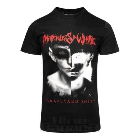 Motionless In White Camiseta Oficial de Manga Corta Con Estampado Split Screen (Negro)