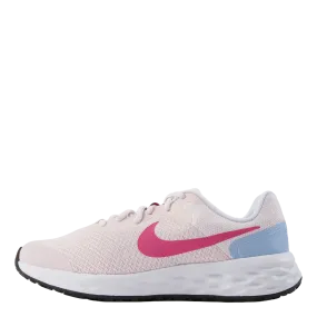 Nike Revolution 6 Big Kids' Road Running Shoes PEARL PINK/COSMIC FUCHSIA-COBALT BLISS