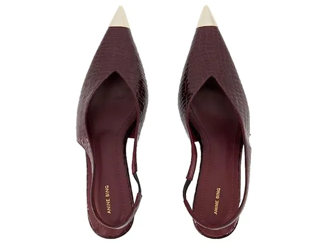 Nina Pumps - ANINE BING - Piel de ternera - Burdeos Roja 