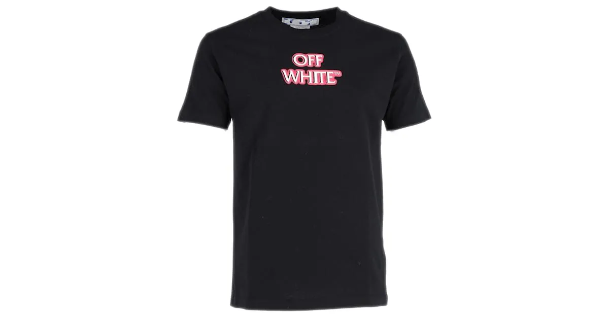 Off White Camiseta Off-White "Emotionally Available" de algodón negro 