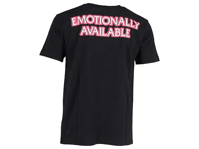 Off White Camiseta Off-White "Emotionally Available" de algodón negro 