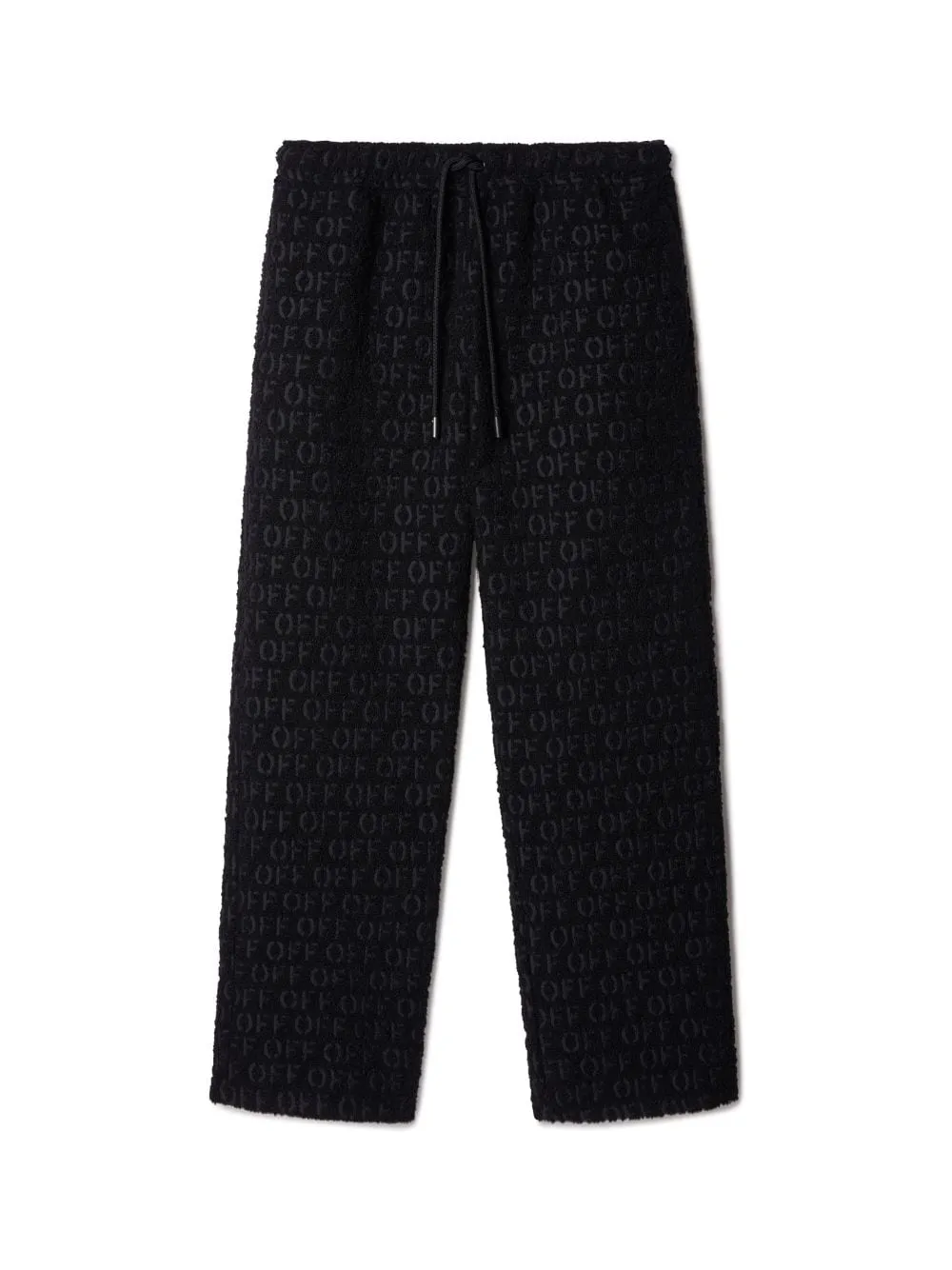 Off White Off Ao Boucle Casual Pant Black No Color