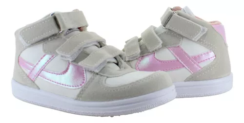 Panam Tenis Bota Moda Casual Sport Ajuste Velcros Niña 91747