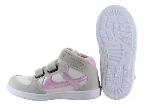 Panam Tenis Bota Moda Casual Sport Ajuste Velcros Niña 91747