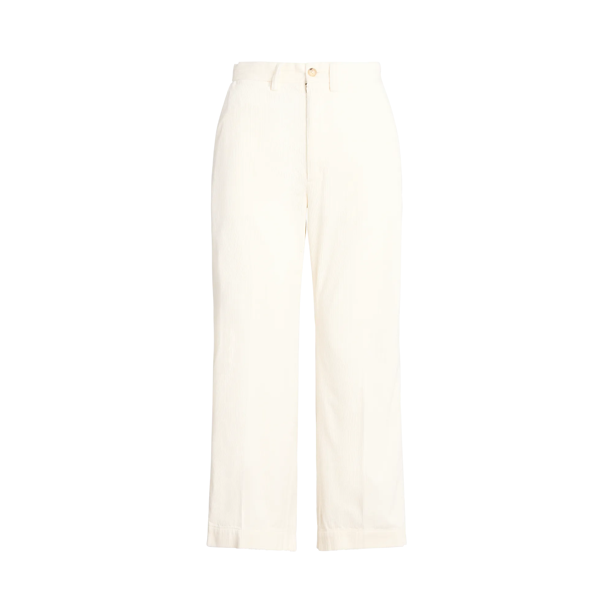 Pantalón cargo de algodón slim en blanco