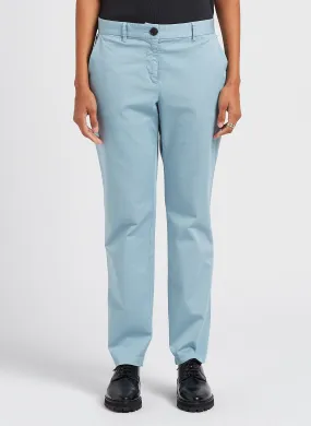 Pantalón chino de algodón orgánico en azul