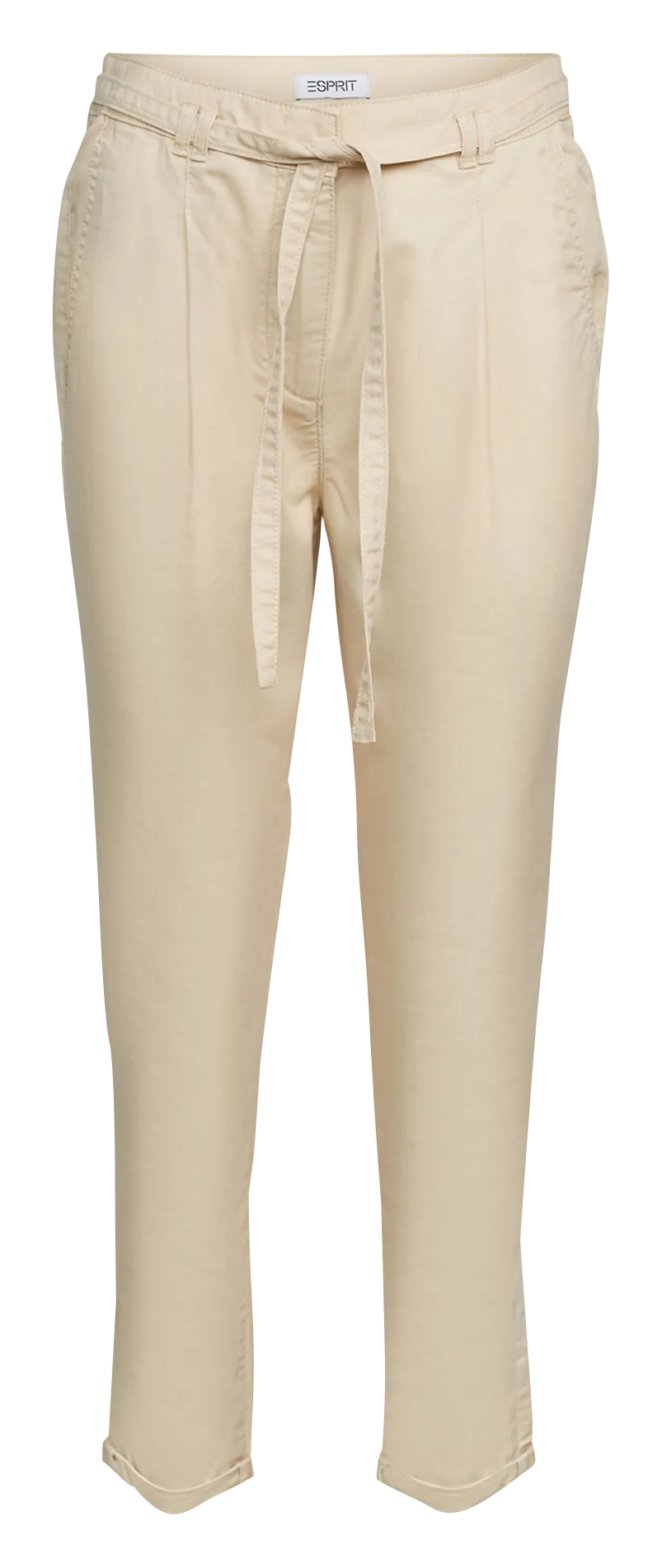 Pantalón chino de mezcla de algodón en beige