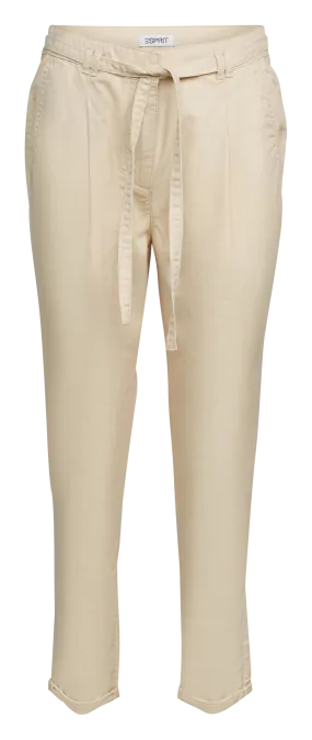 Pantalón chino de mezcla de algodón en beige