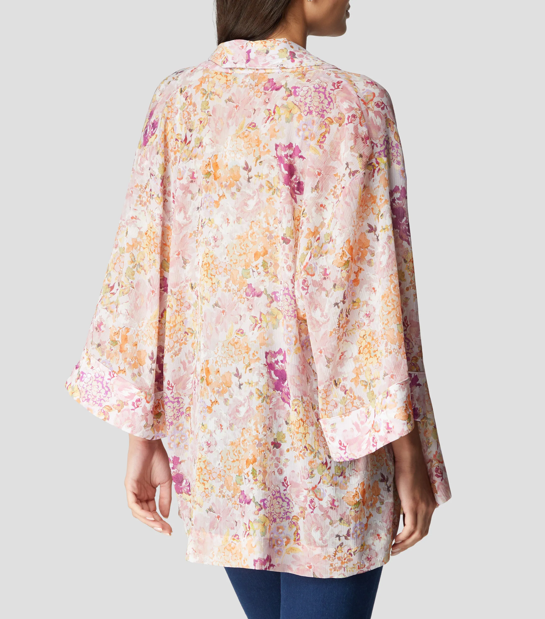 Pertegaz Kimono tres cuartos con estampado floral Mujer