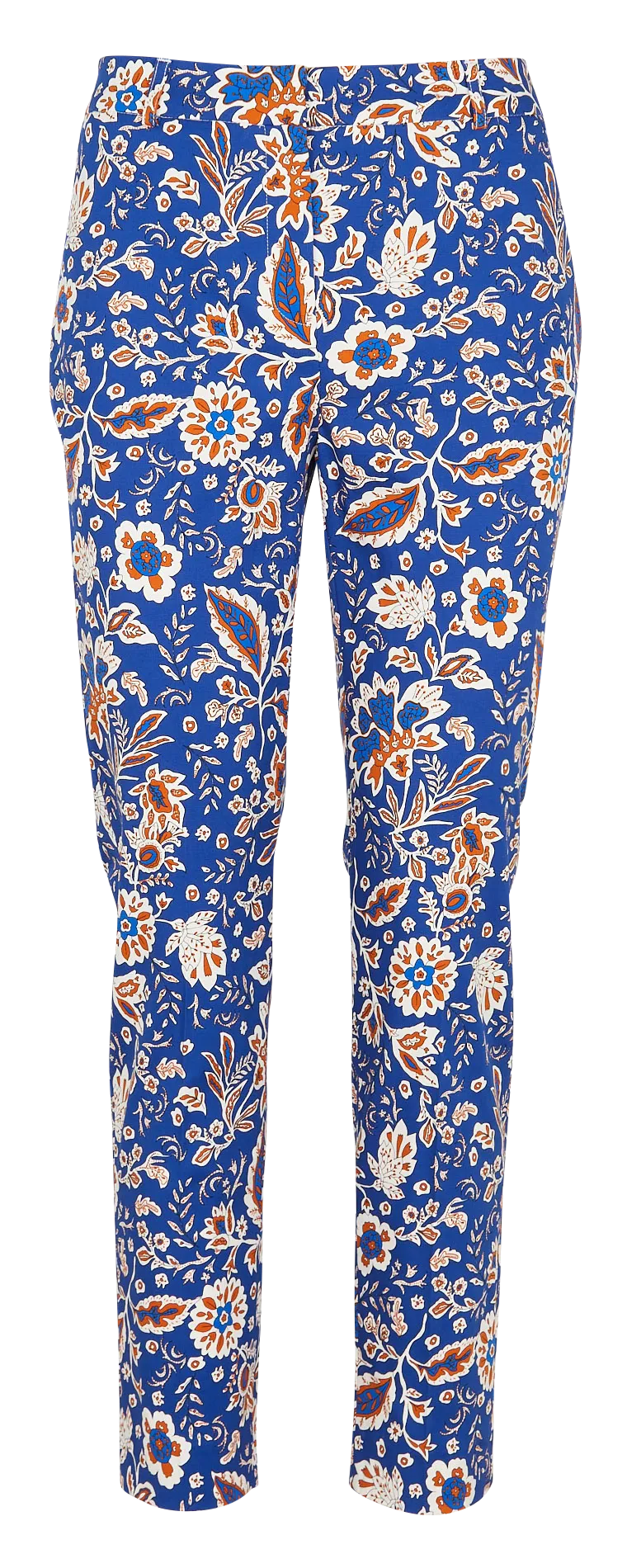 PGABIN - Pantalón slim de algodón elástico estampado en azul