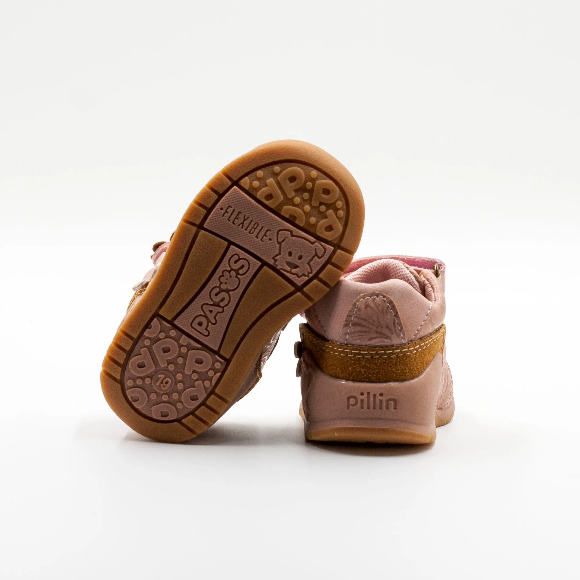 Pillin Zapatos C/Velcro Rosado Nia Casual