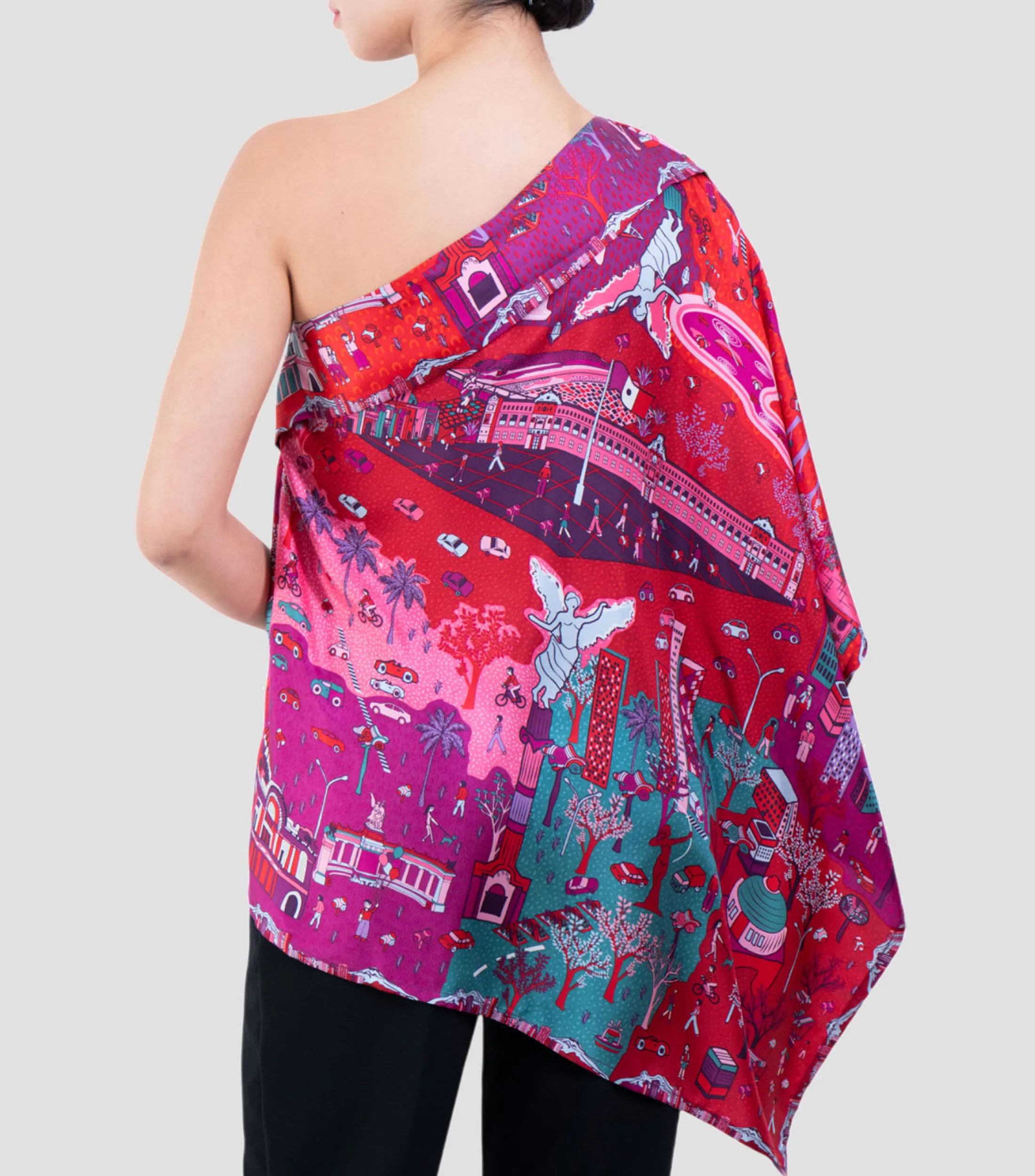 Pineda Covalin Poncho estampado Mujer