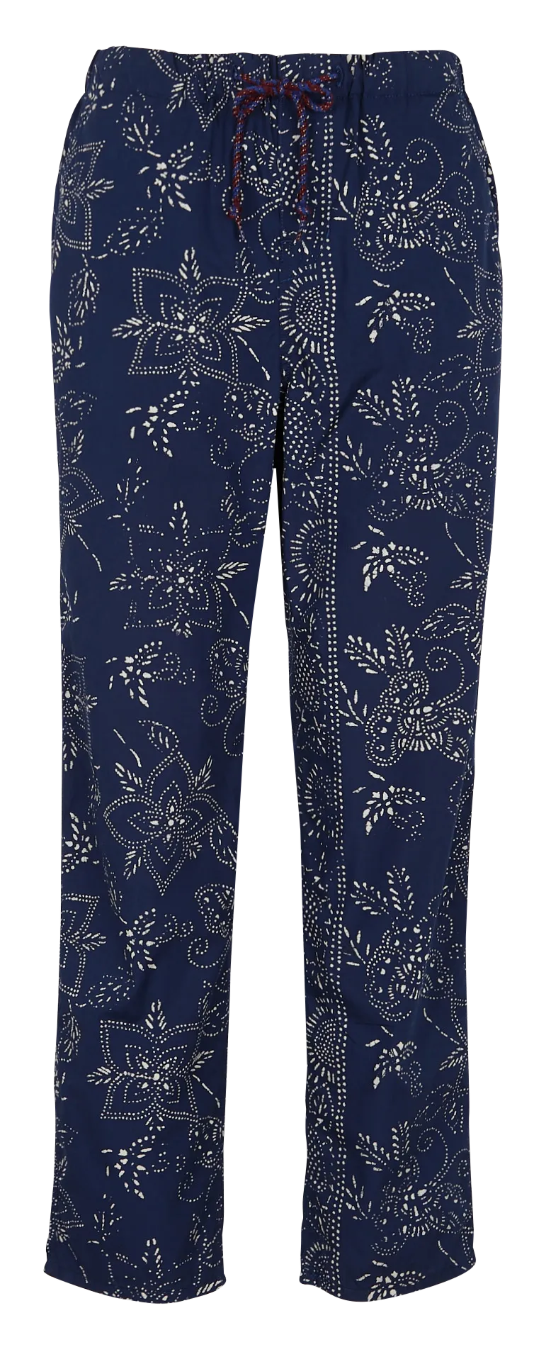 PIZZY - Pantalón tapered estampado de algodón en azul