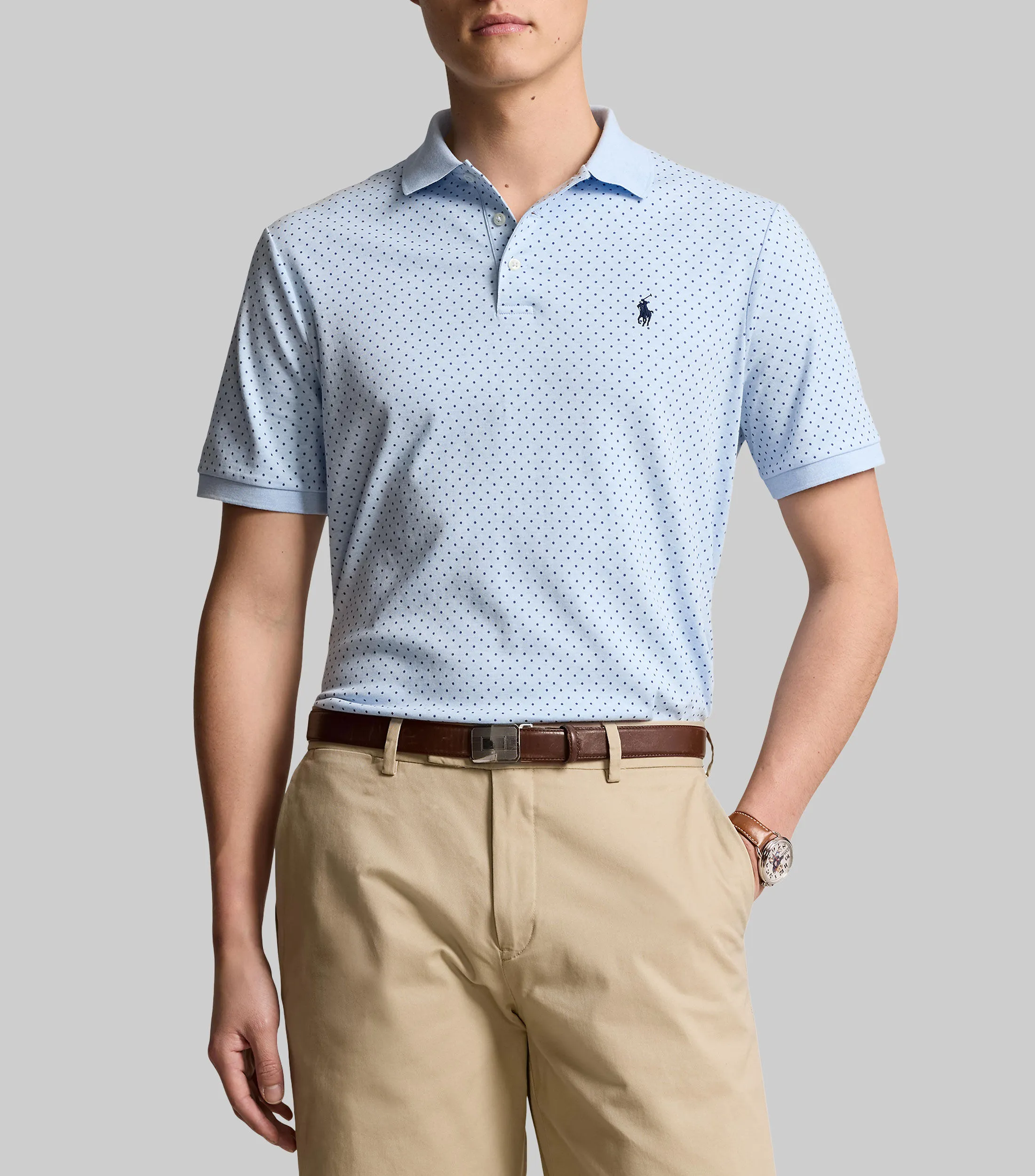 Polo Ralph Lauren Playera tipo polo con polkadots de manga corta Hombre