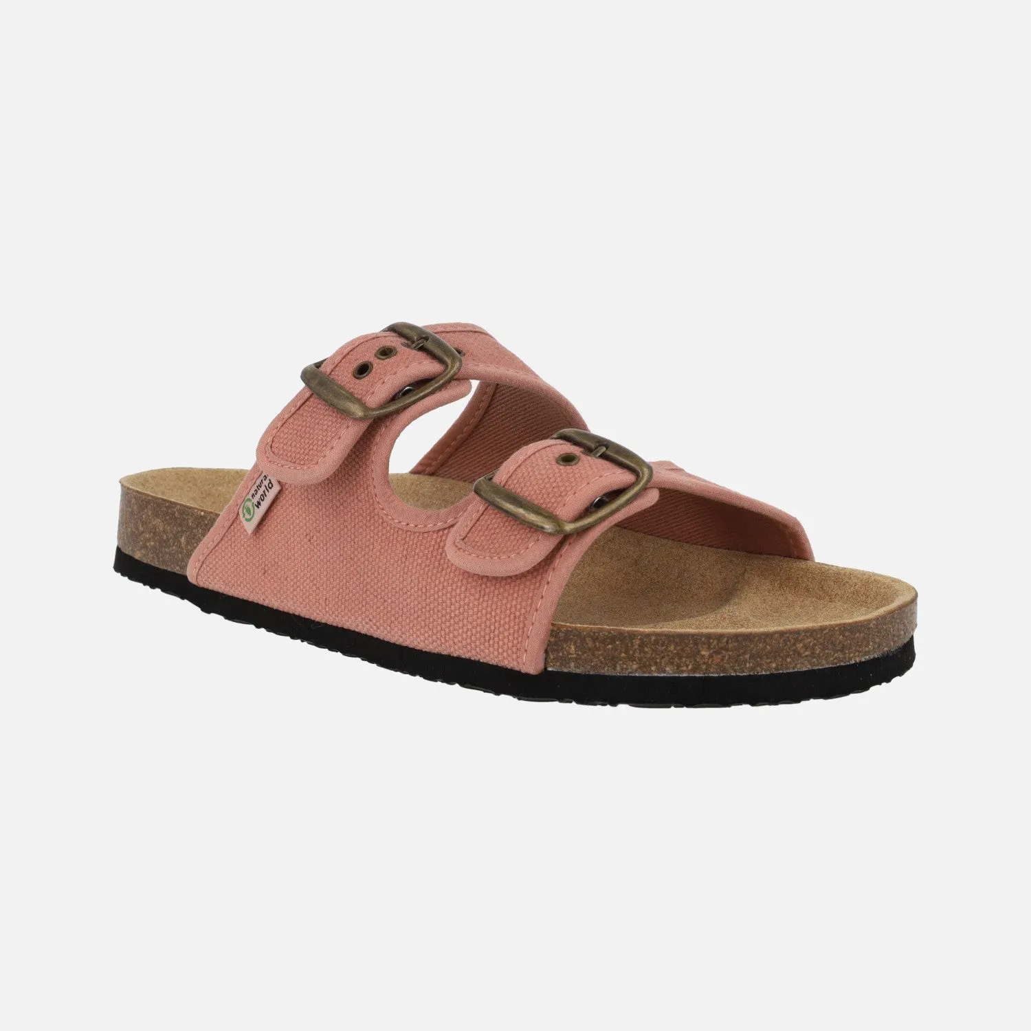 Sandalias bio de hebillas en algodón orgánico para mujer Tropic