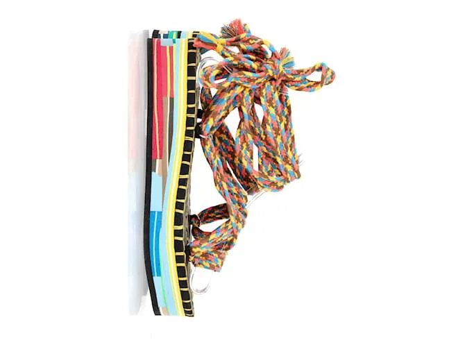 Sandalias Chloé Tie-Up Lou de algodón multicolor 