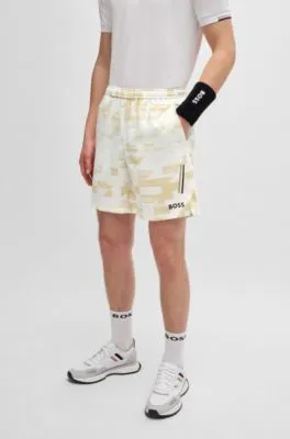 Shorts BOSS x Matteo Berrettini repelentes al agua con logo estampado