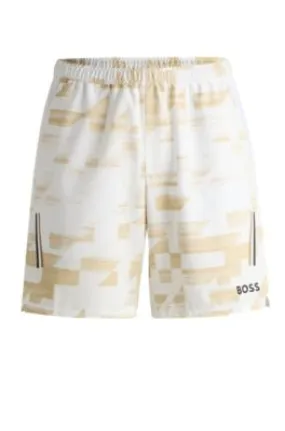 Shorts BOSS x Matteo Berrettini repelentes al agua con logo estampado