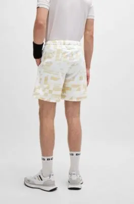 Shorts BOSS x Matteo Berrettini repelentes al agua con logo estampado