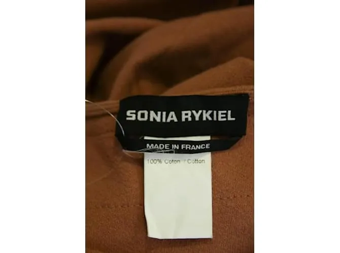 Sonia Rykiel vestido de algodón Castaño 