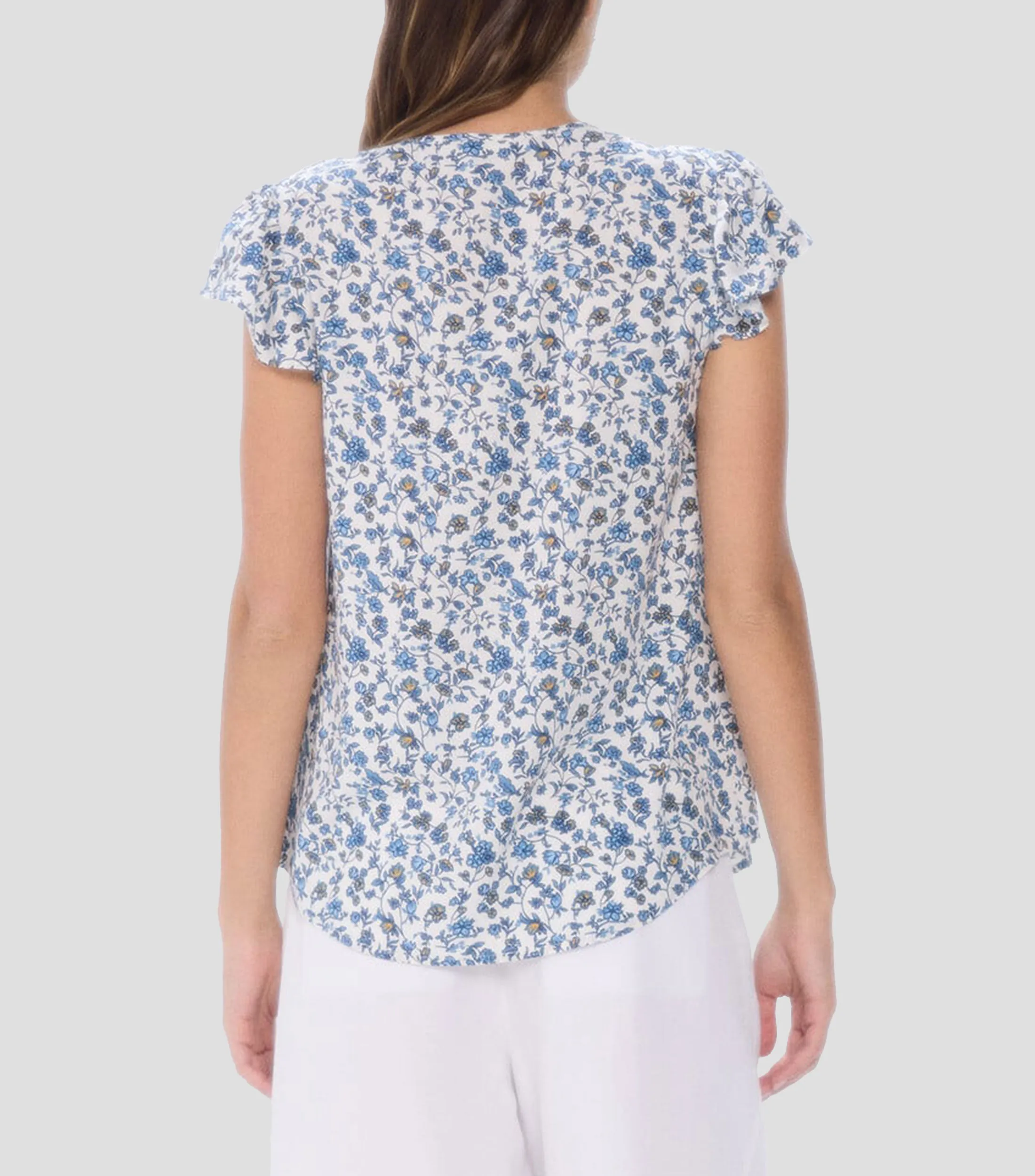 Springfield Blusa con estampado manga corta Mujer