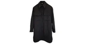 Stella Mc Cartney Chaqueta overshirt de lana negra con cierre a presión Stella McCartney Negro 