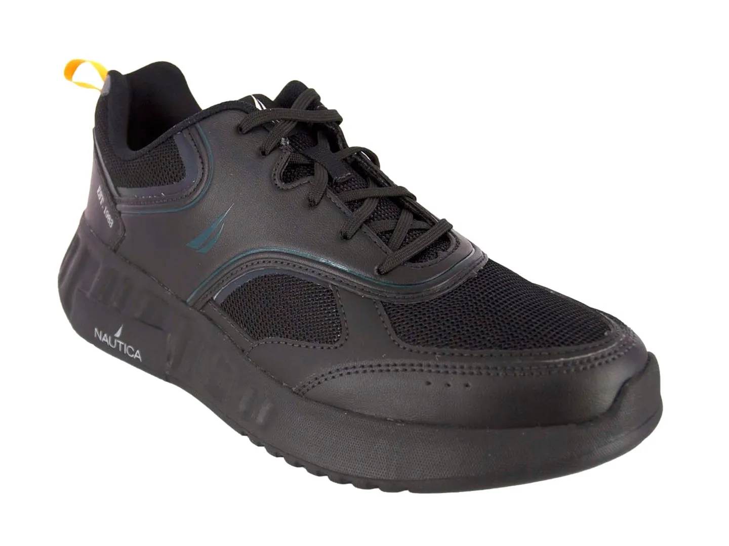 Tenis Nautica Dock Negro Para Hombre