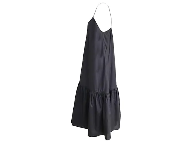 Vestido midi sin mangas Anine Bing Averie en algodón negro 