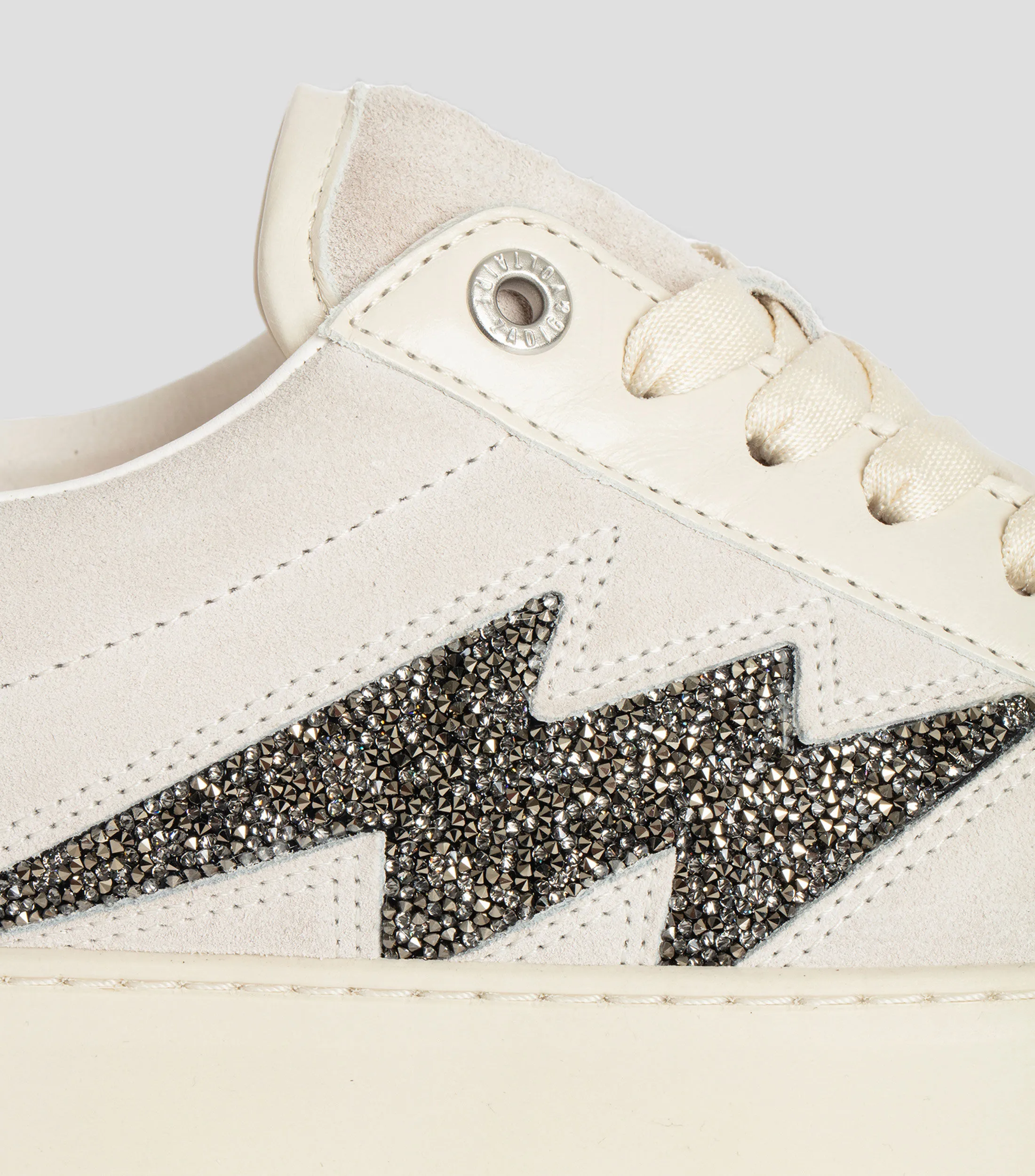 Zadig & Voltaire Tenis casuales en piel La Flash con cristales Swarovski Mujer