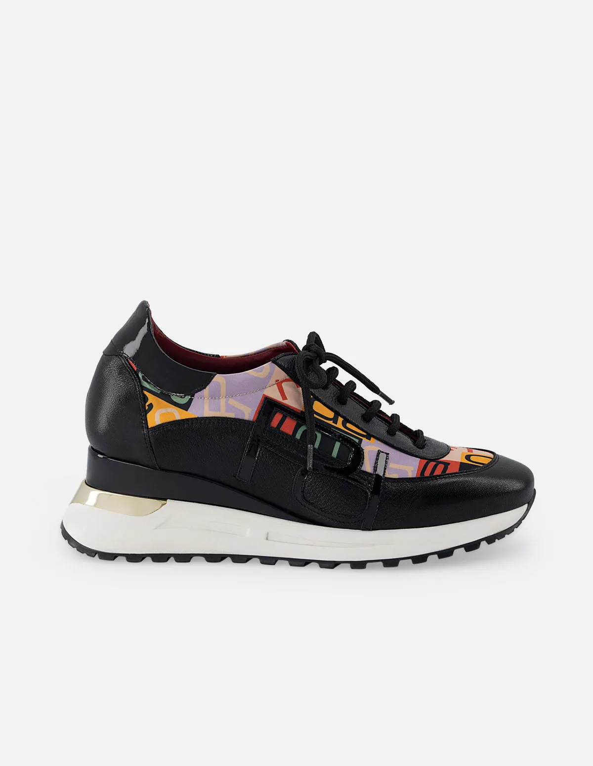 Zapato deportivo en piel textil para mujer multicolor