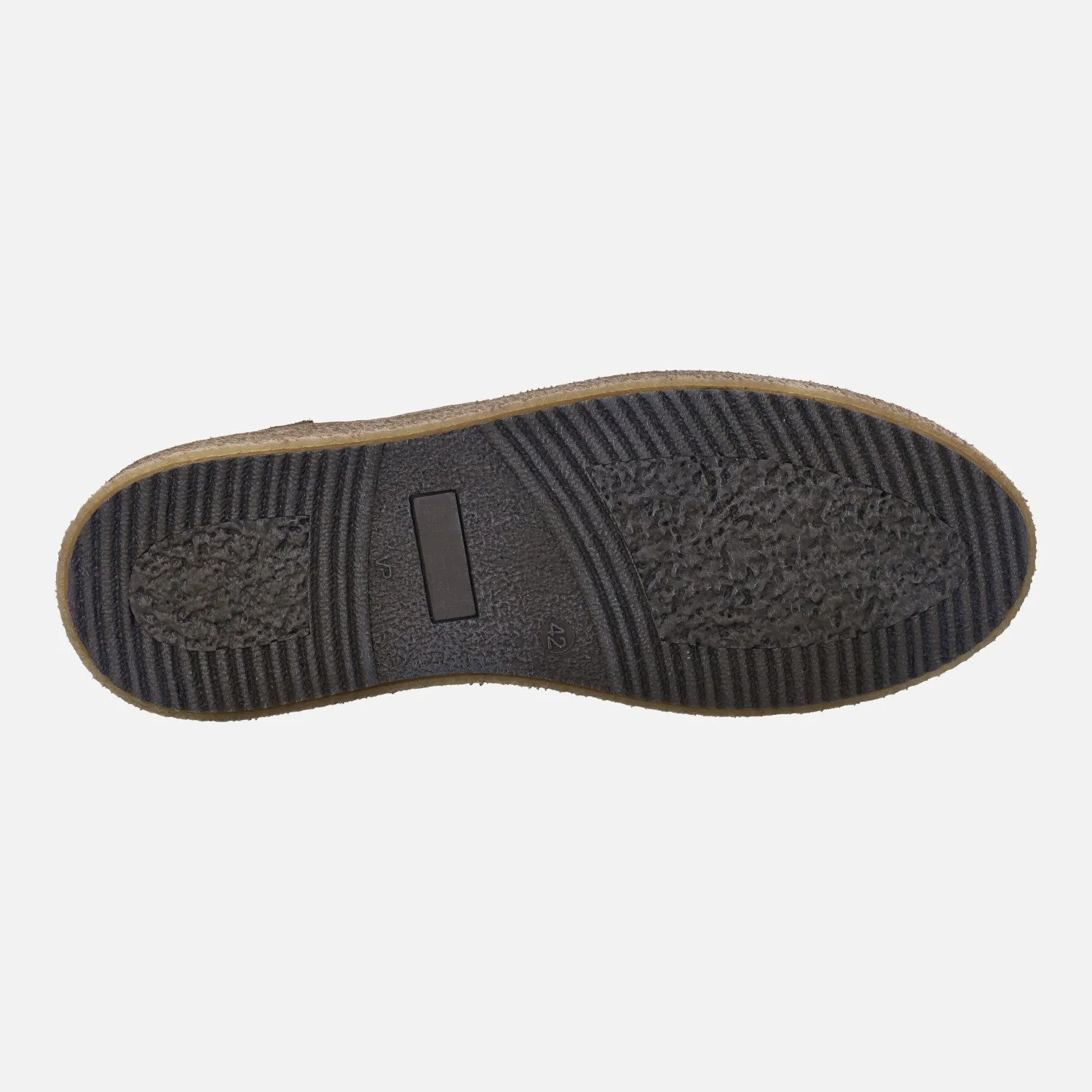 Zapatos casual de cordones en nobuck negro con talonera marrón