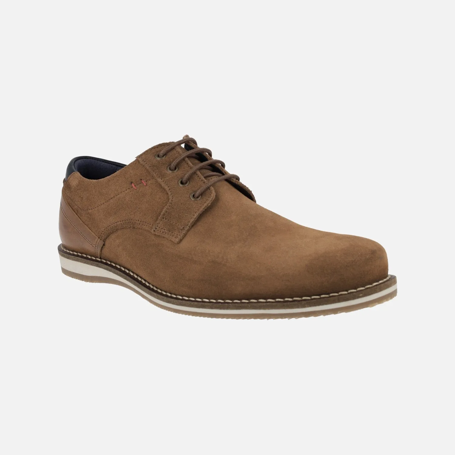 ZAPATOS DE CORDONES PARA HOMBRE ESTILO CASUAL EN SERRAJE MARRON