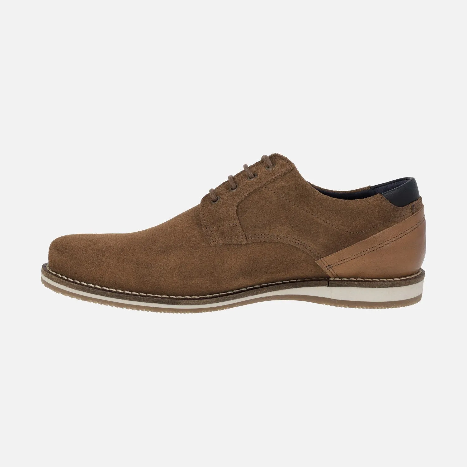 ZAPATOS DE CORDONES PARA HOMBRE ESTILO CASUAL EN SERRAJE MARRON